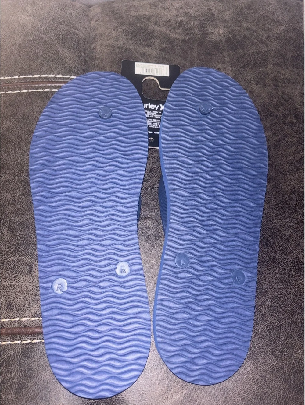 Hurley Flip Flops Mens Size 13 Navy Blue Sandals Beach Pool Thong NWT